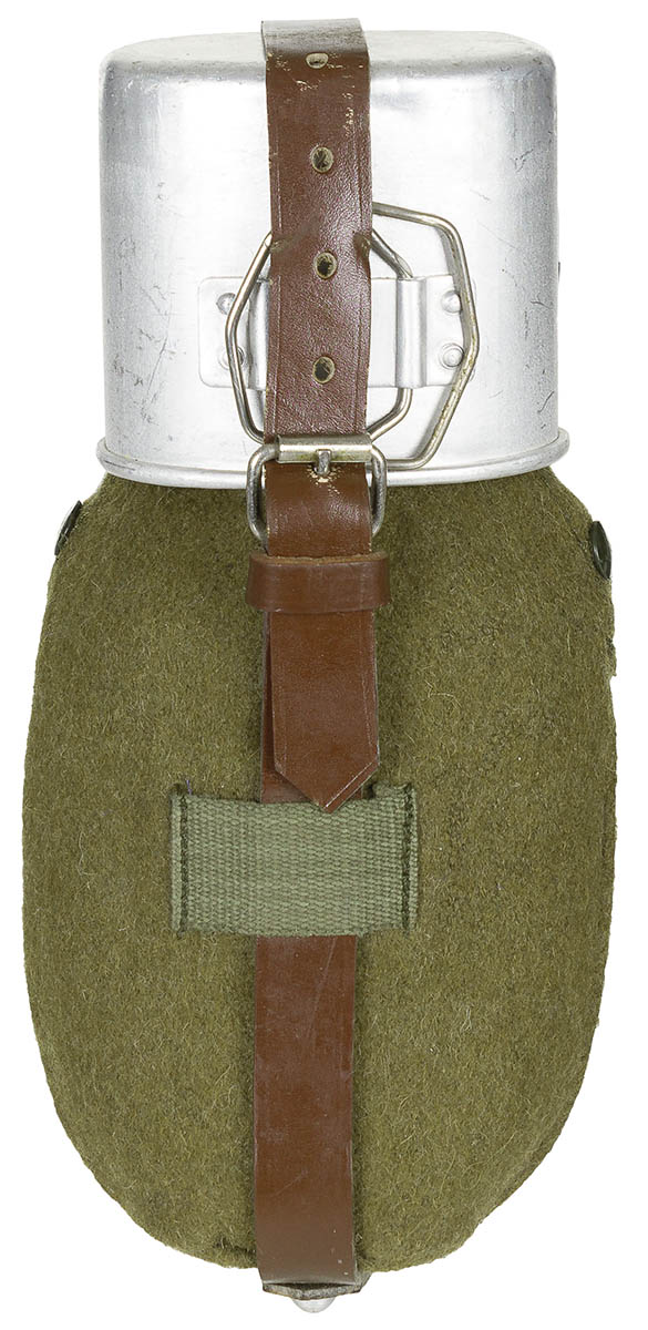 Artikelbild 1 des Artikels “Rumän. Feldflasche, Alu, Becher, Hülle, neuw., Lagersp. “