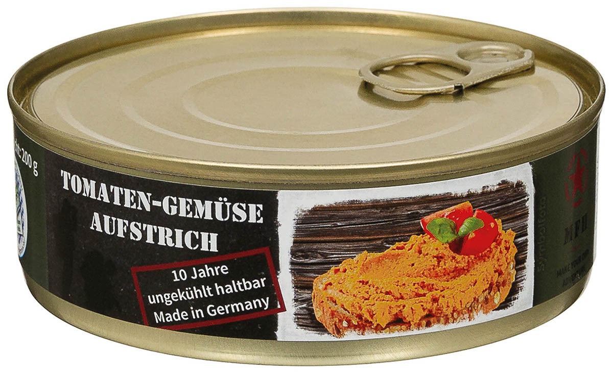 Artikelbild 1 des Artikels “Tomaten-Gemüse-Aufstrich, Vollkonserve, 200 g, 7% Mwst. “