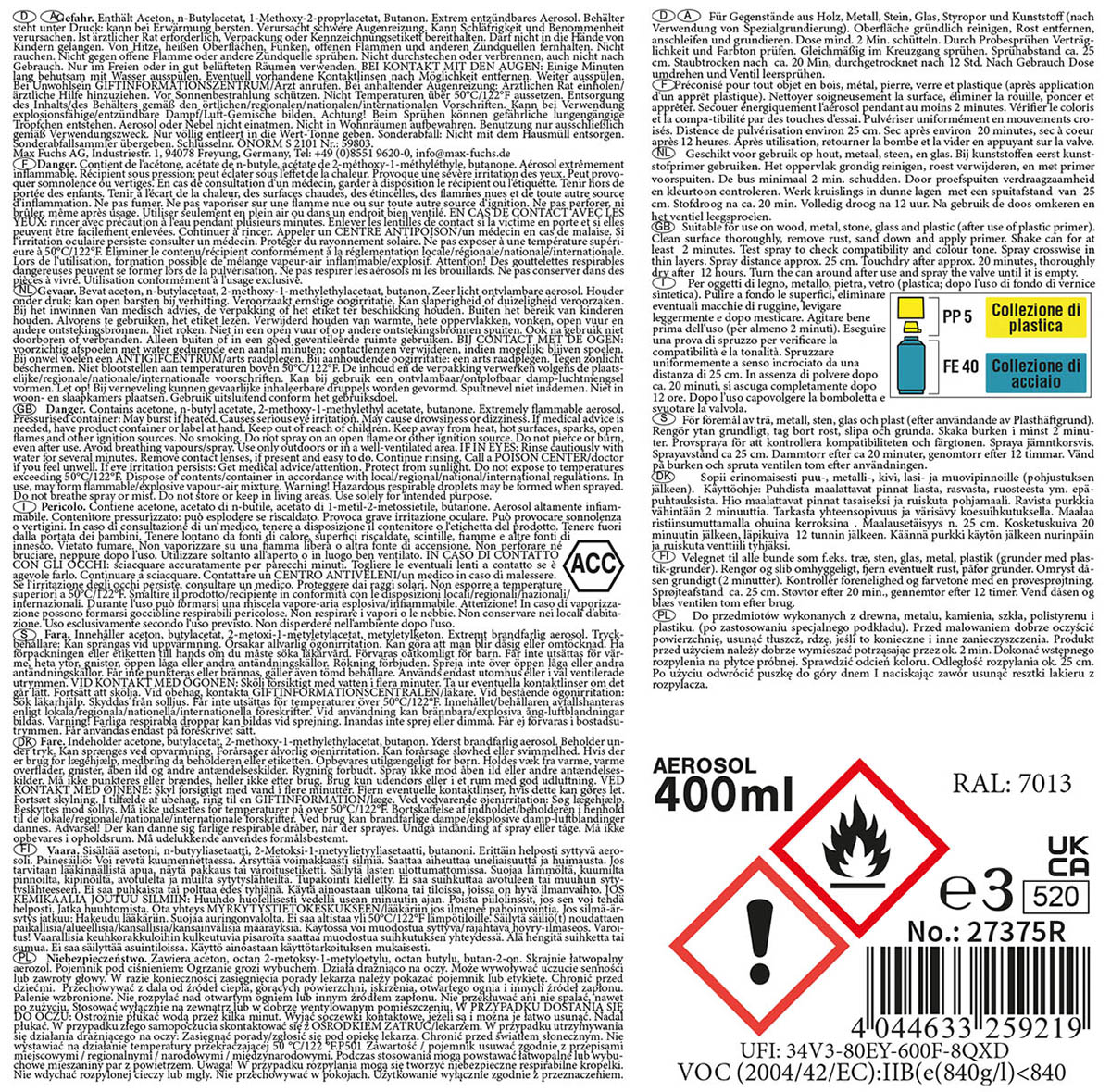 Artikelbild 2 des Artikels “Army Farbspray, RANGER GRÜN, matt, 400 ml “