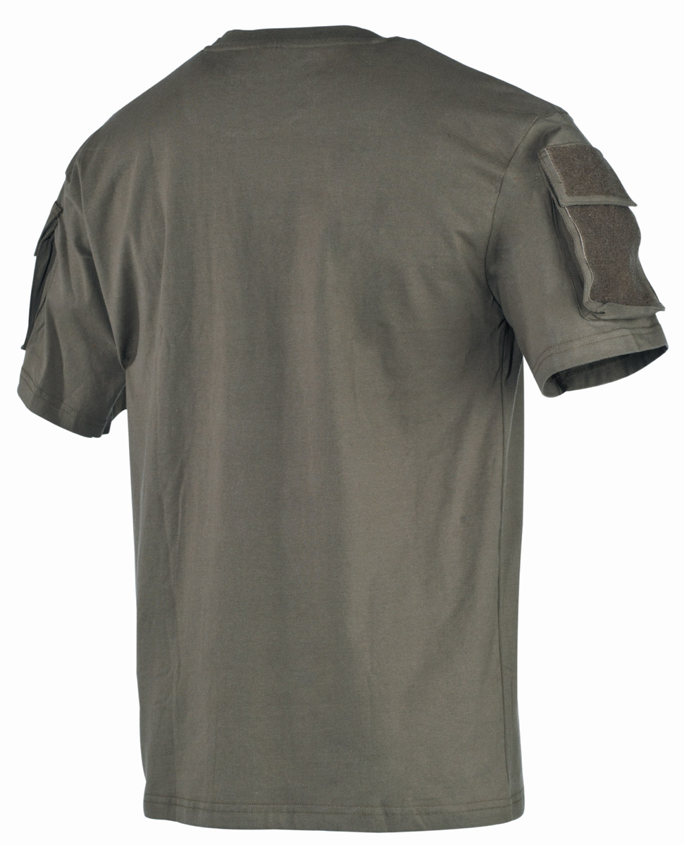 Image 2 de l'article US T-Shirt, manches courtes, olive, avec poches manches 