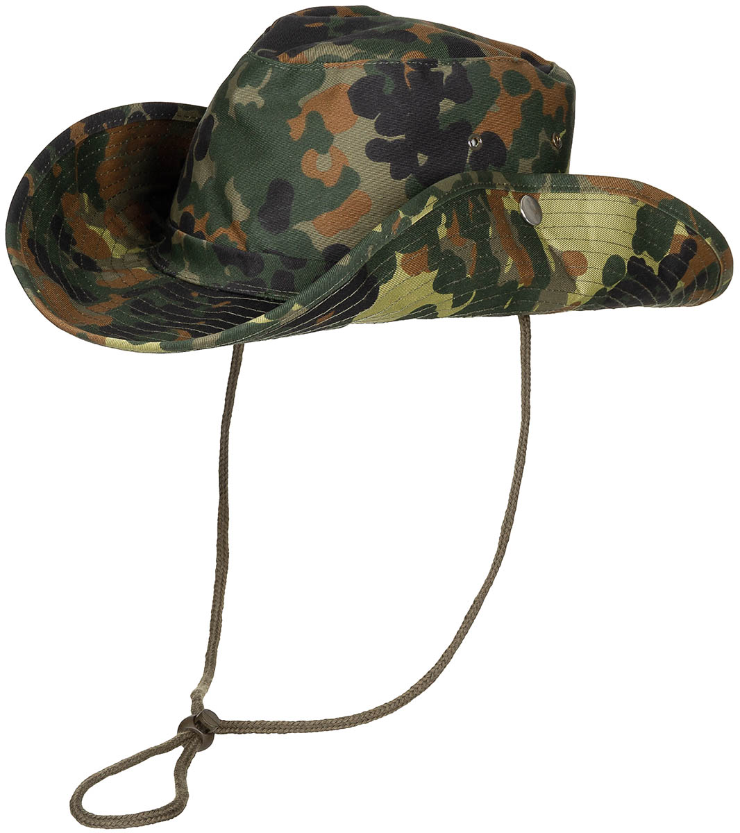 Image 2 de l'article Chapeau de brousse, flecktarn, mentonnière, bord pliable 