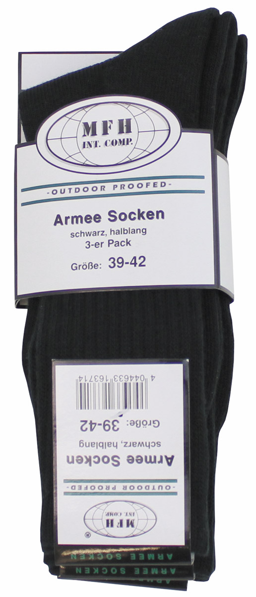 Artikelbild 2 des Artikels “Army Socken, schwarz, halblang, 3er Pack “