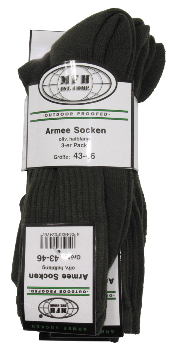 Artikelbild 2 des Artikels “Army Socken, oliv, halblang, 3er Pack “