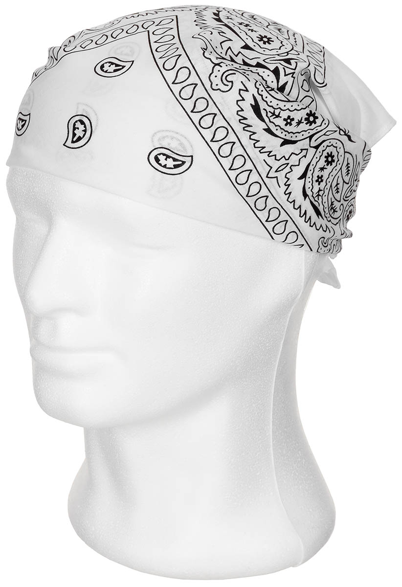 Artikelbild 2 des Artikels “Bandana, weiß-schwarz, ca. 55 x 55 cm, Baumwolle “