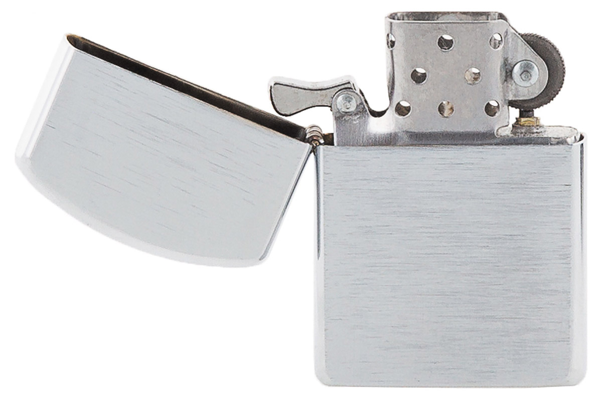 Artikelbild 2 des Artikels “Benzin-Sturmfeuerzeug, chrom gebürstet, unbefüllt “