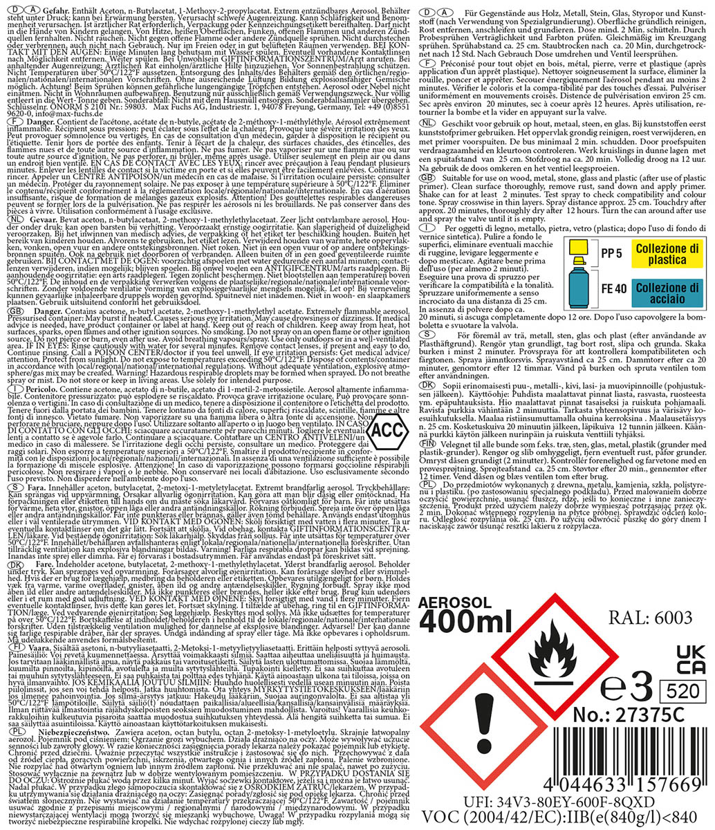 Artikelbild 2 des Artikels “Army Farbspray, NVA GRÜN, matt, 400 ml “