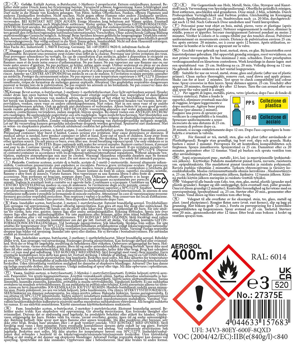 Artikelbild 2 des Artikels “Army Farbspray, OLIV GRÜN, matt, 400 ml “