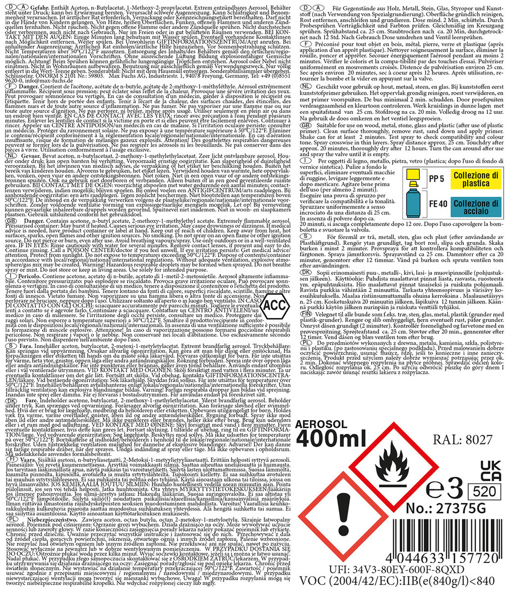 Artikelbild 2 des Artikels “Army Farbspray, BRAUN, matt, 400 ml “