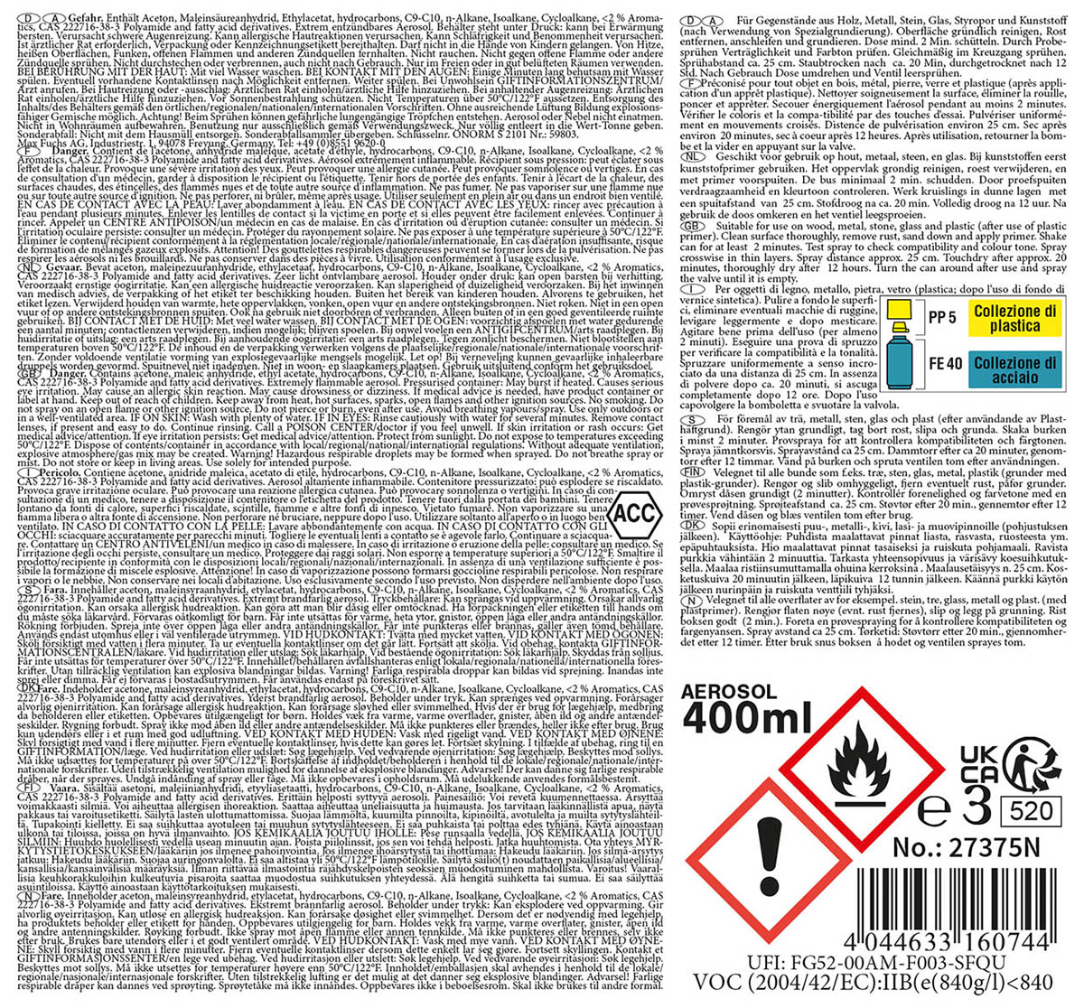 Artikelbild 2 des Artikels “Army Farbspray, SIGNALROT, 400 ml “
