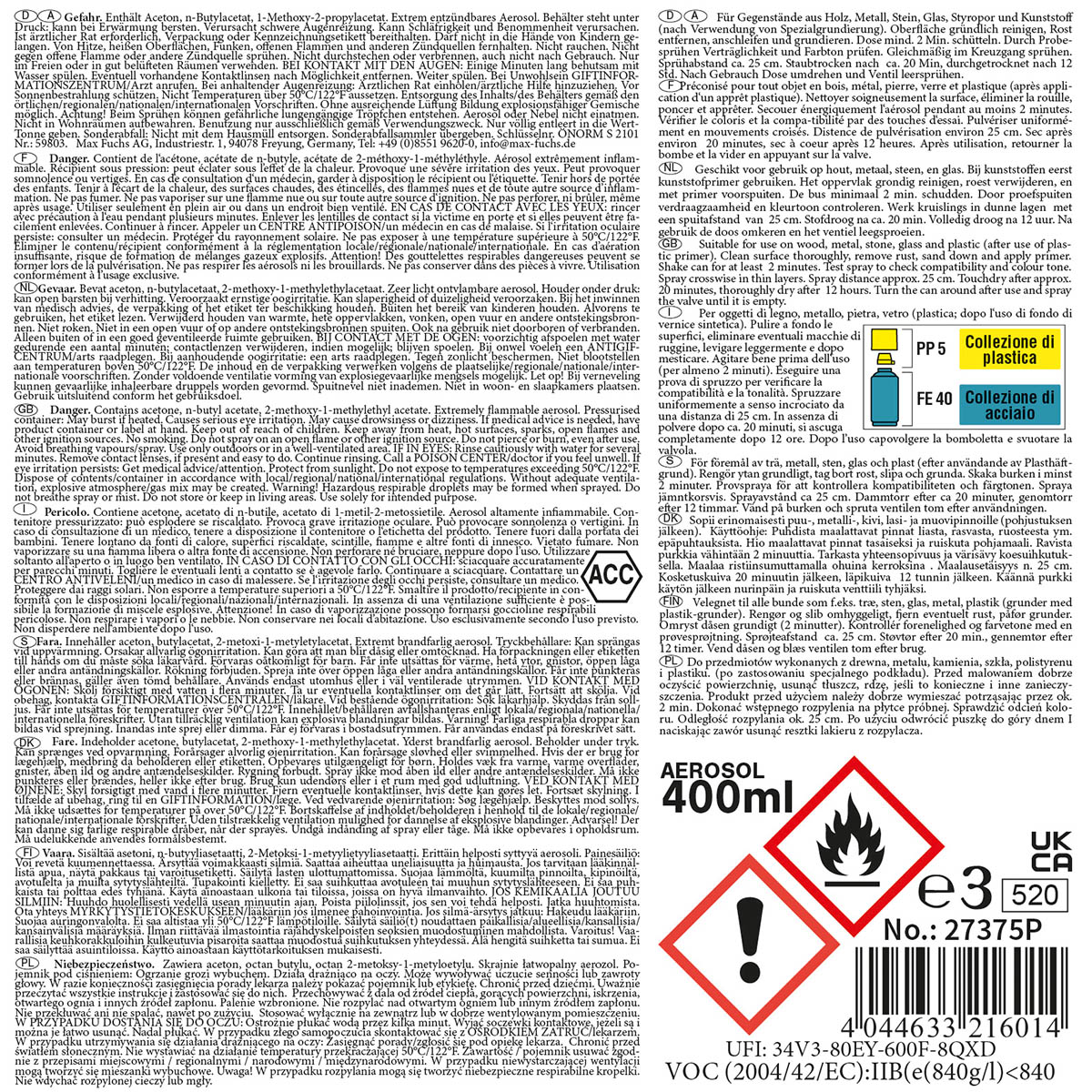 Artikelbild 2 des Artikels “Army Farbspray, WH KHAKI DRAB, matt, 400 ml “