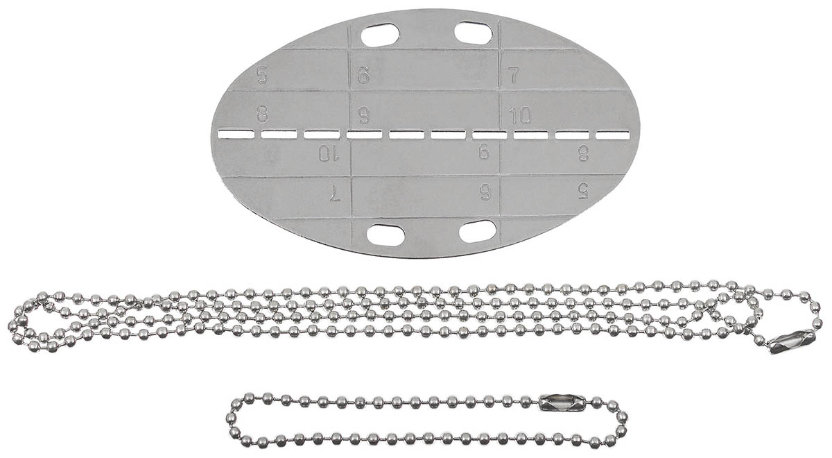 Image 2 de l'article plaque d'identité, ovale, 2 chaines, allemande 