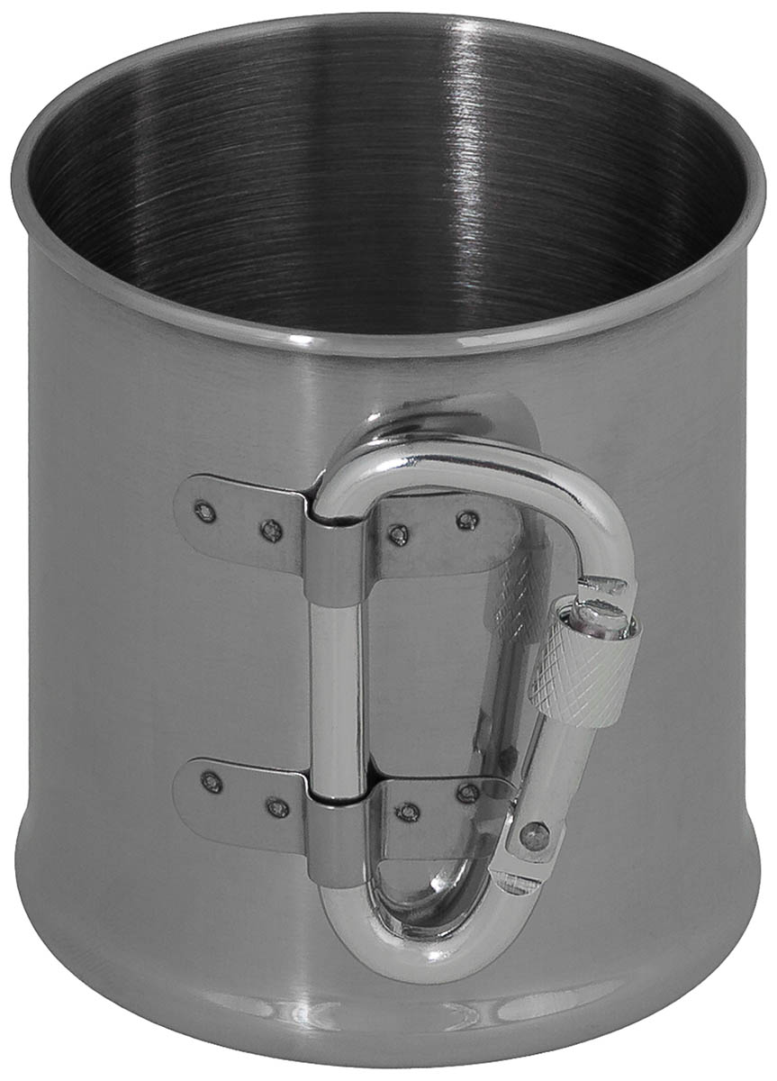 Image 2 de l'article tasse, inox, mousqueton, 220 ml 