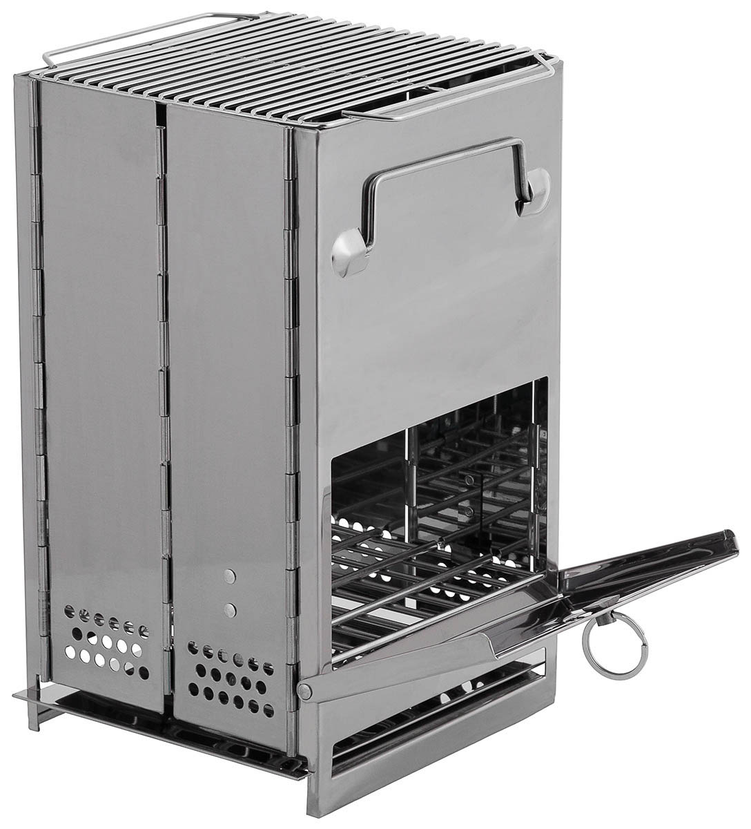 Image 2 de l'article Poêle Fusée, avec grille, pliable, medium, Inox 