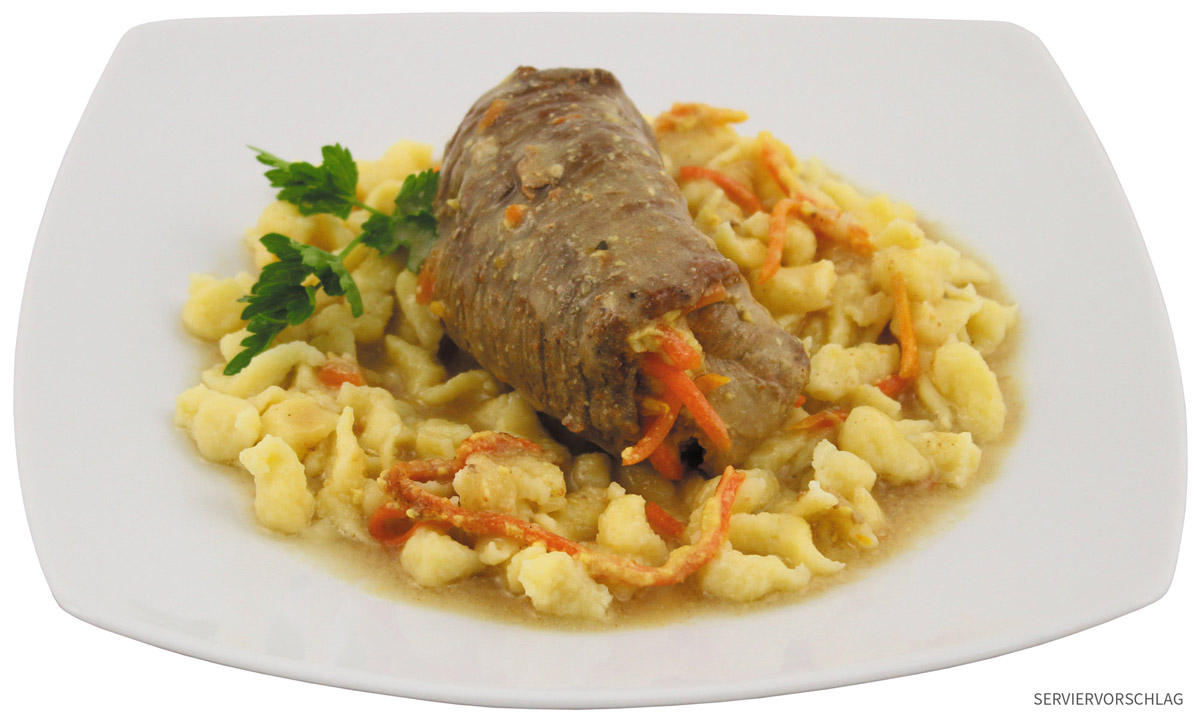 Artikelbild 2 des Artikels “Rinderroulade mit Spätzle, Vollkonserve, 400 g, 7% Mwst. “
