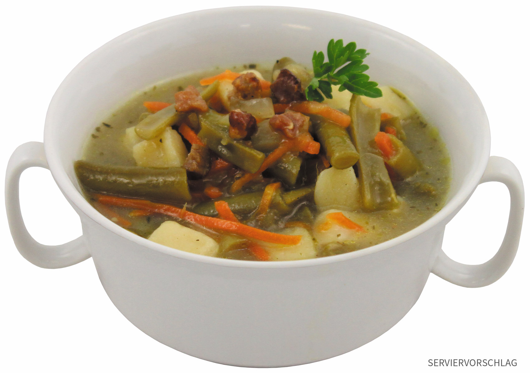 Artikelbild 2 des Artikels “Bohneneintopf mit Speck, Vollkonserve, 400 g, 7% Mwst. “