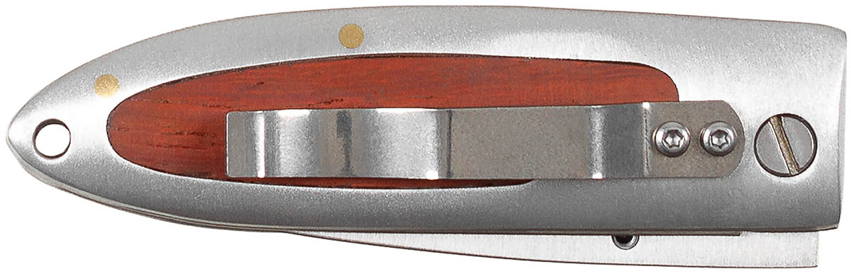 Artikelbild 2 des Artikels “Klappmesser, Einhand, silber, Holzeinlage “
