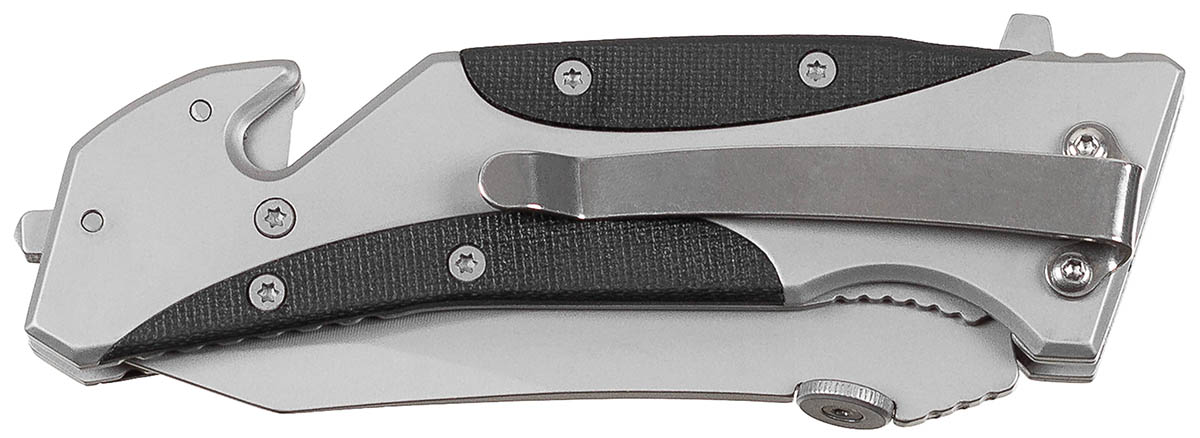 Image 2 de l'article Couteau pliant, à une main, manche en métal, inserts en plastique 