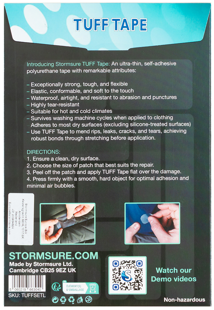 Product image 2 of the product “STORMSURE, TUFF Tape, Patch Set, large ”