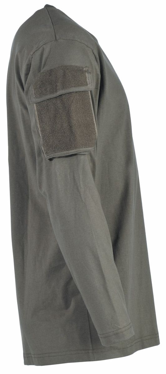 Product image 3 of the product “US Shirt, long-sleeved, OD green, with sleeve pockets ”