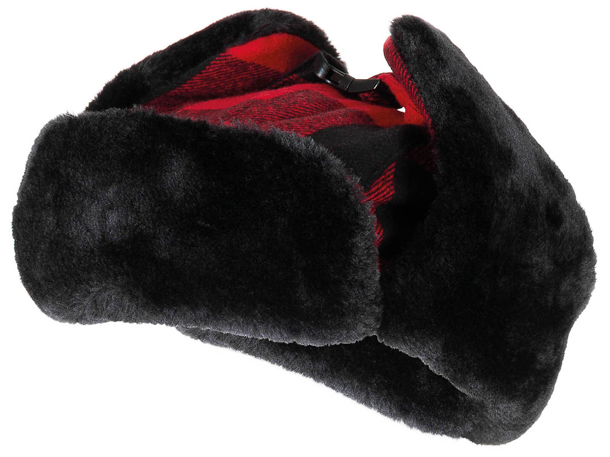 Artikelbild 3 des Artikels “Holzfällermütze mit Fell, rot-schwarz “