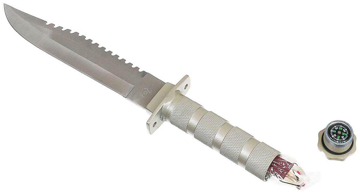 Artikelbild 3 des Artikels “Überlebensmesser, silber, Aluminiumgriff, Scheide “