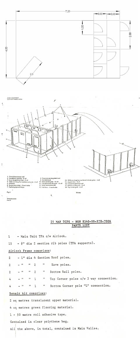 Artikelbild 3 des Artikels “Brit. Zelt, weiß,25 Mann UCPS, neuw.Versand nur p. Spedition! “