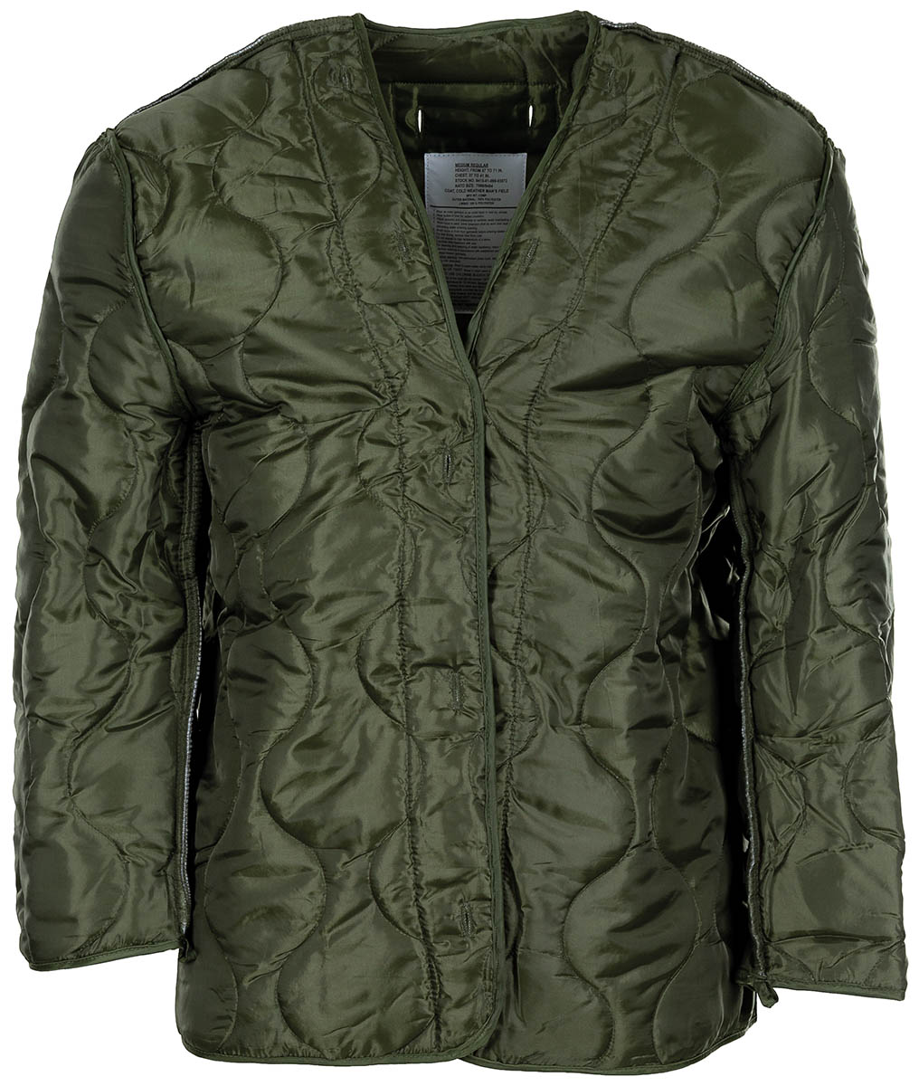 Product image 4 of the product “US Field Jacket M65, OD green, with detach. quilted lining ”