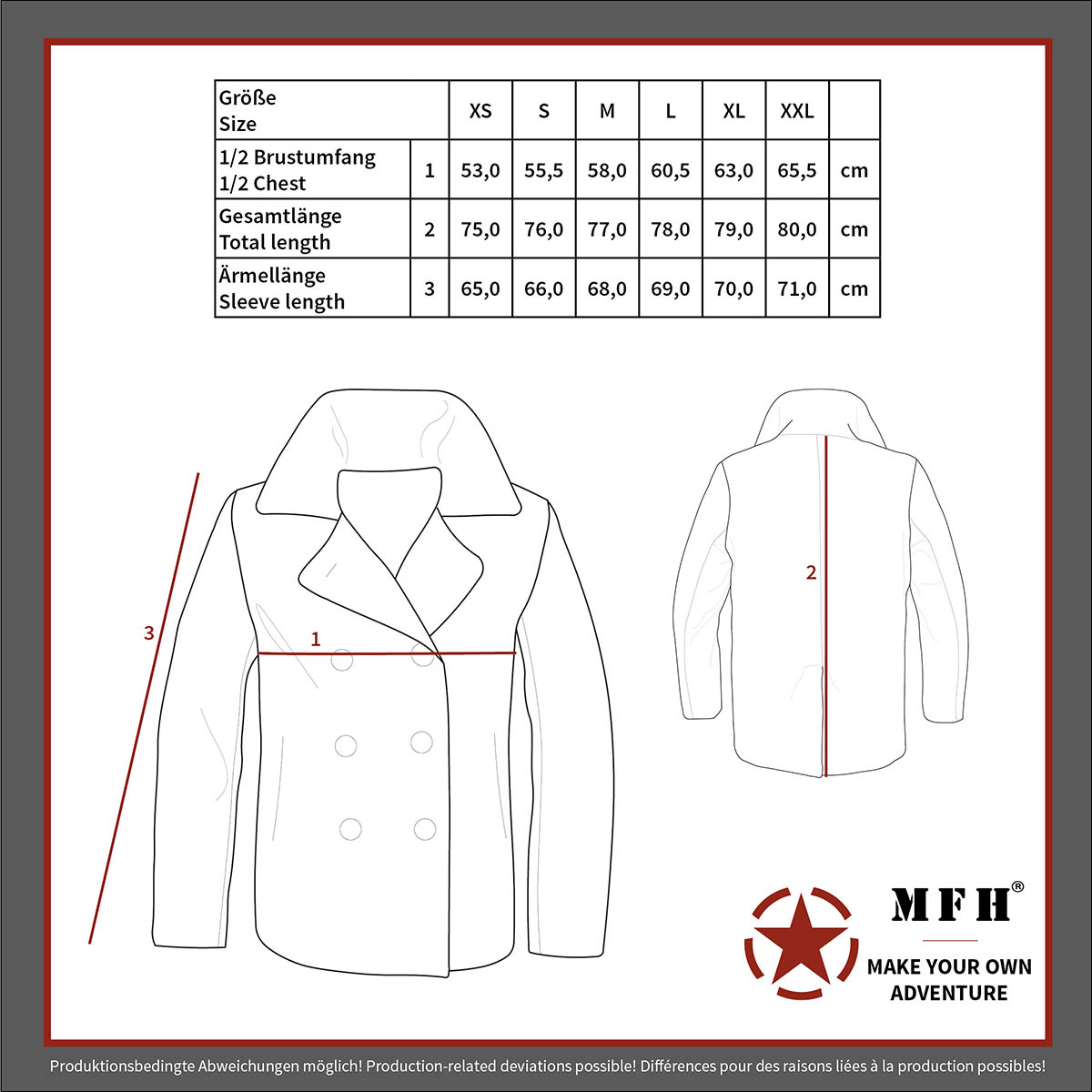 Artikelbild 4 des Artikels “US Pea Coat, schwarz, mit schwarzen Knöpfen “