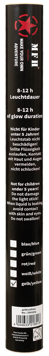 Artikelbild 4 des Artikels “Leuchtstab, groß, gelb, 35 x 2,5 cm “