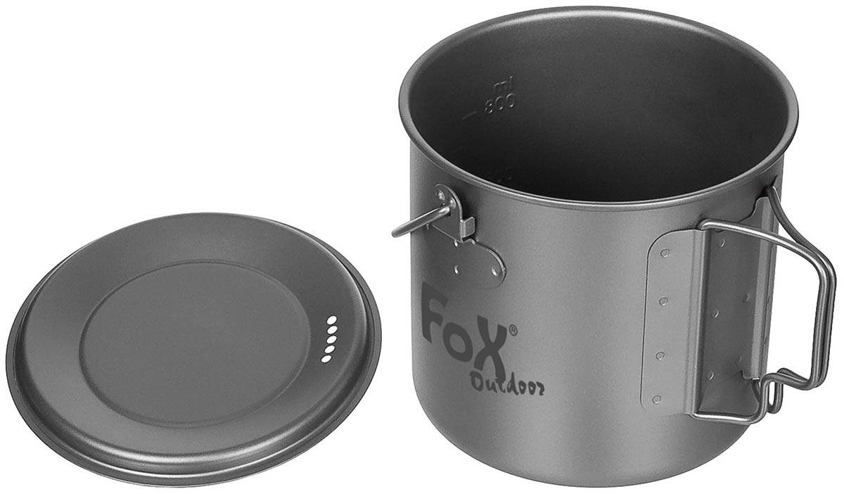 Artikelbild 4 des Artikels “Topf, Titan, klein, mit Deckel, Klappgriffe, ca. 1,1 l “