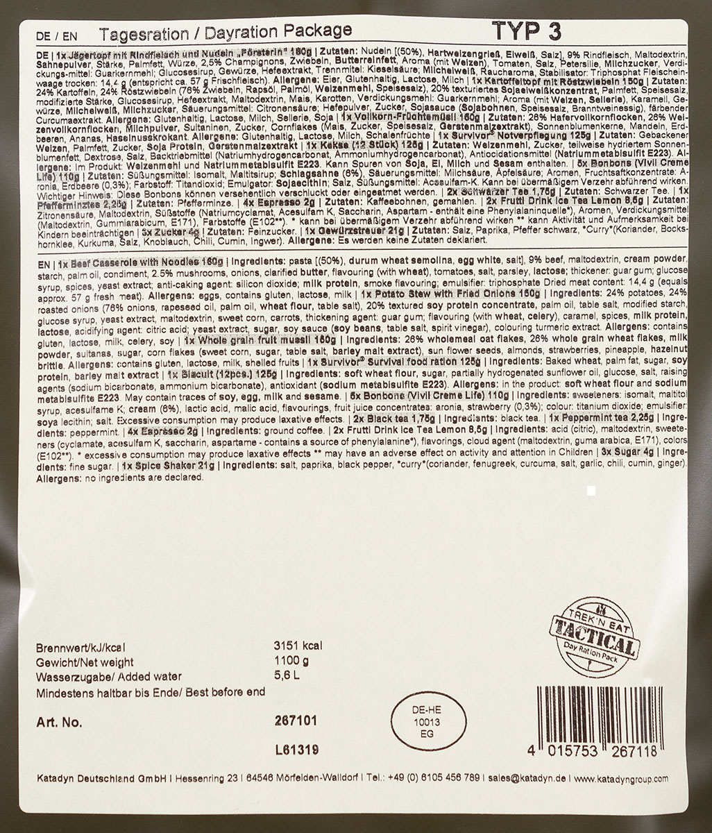 Artikelbild 4 des Artikels “Trek 'n Eat, Tagesration, 